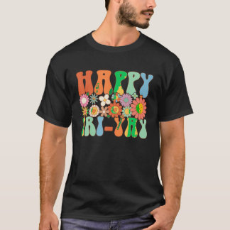 ハッピーゴールデンアイフライデーラバーズおもしろい先生Groovy T S Tシャツ