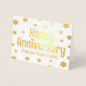 ハッピーゴールデンアニバーサリーおもしろいムームとパパ 箔カード (正面)