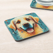 ハッピーゴールデンリトリバー コースター (左側)