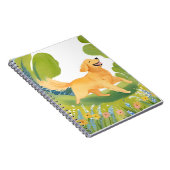 ハッピーゴールデンリトリバー | 淡水色カード ノートブック (右側)