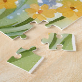 ハッピーゴールデンリトリバー | 淡水色絵を描の ジグソーパズル (側面)