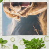 ハッピーゴールデンリト走リーバー キッチンタオル (折り畳み)