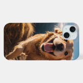 ハッピーゴールデンリト走リーバー iPhoneケース (裏面横)