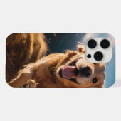 ハッピーゴールデンリト走リーバー iPhoneケース (裏面横)