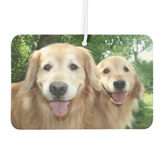 ハッピーゴールデンレトリバーアウトサイド カーエアーフレッシュナー (裏面)