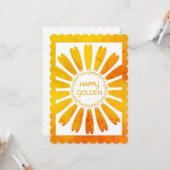 ハッピーゴールデン誕生日カード カード (正面/裏面インサイチュ)