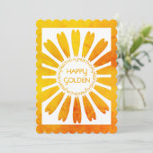 ハッピーゴールデン誕生日カード カード (スタンド正面)