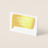 ハッピーゴールデン誕生日ホイ実在ル 箔カード (正面)