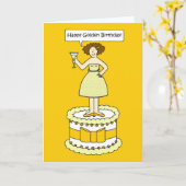 ハッピーゴールデン誕生日。 カード (黄色い花)