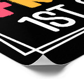 ハッピーゴールド–5月1年生おもしろい先生生 ポスター (角)