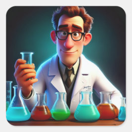 ハッピーサイエンティスト誕生日 スクエアシール