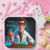 ハッピーサイエンティスト誕生日 ペーパープレート (パーティー)