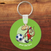 ハッピーサッカースターゲッコ蹴りサッカー漫画 キーホルダー (正面)