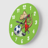 ハッピーサッカースターゲッコ蹴りサッカー漫画 ラージ壁時計 (傾斜)