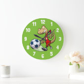 ハッピーサッカースターゲッコ蹴りサッカー漫画 ラージ壁時計 (ホーム)