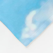 ハッピーサニークラウドブルーバックグラウンド フリースブランケット (角)