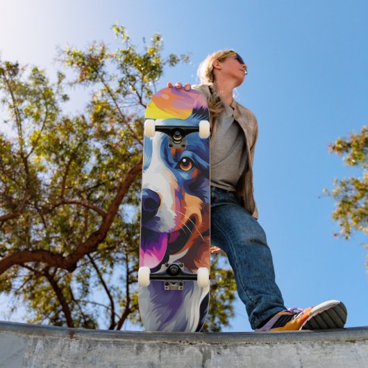 ハッピーサニーパピーウォーターカラー スケートボード (室外1)