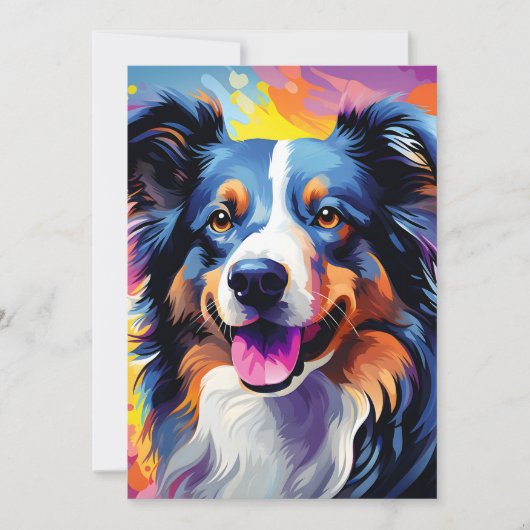 ハッピーサニーパピーウォーターカラー 案内状 (正面)