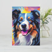 ハッピーサニーパピーウォーターカラー 案内状 (スタンド正面)