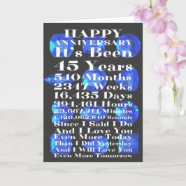 ハッピーサファイヤ45結婚周年 カード