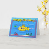 ハッピーサブマリン漫画 カード (黄色い花)