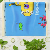 ハッピーサブマリン漫画 キッチンタオル (折り畳み)