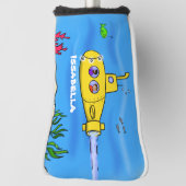 ハッピーサブマリン漫画 ゴルフヘッドカバー (回転90)