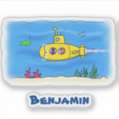 ハッピーサブマリン漫画 シール (正面)