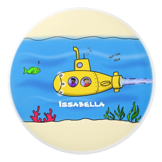 ハッピーサブマリン漫画 セラミックノブ (正面)