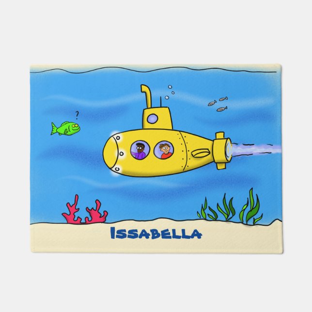 ハッピーサブマリン漫画 ドアマット (正面)