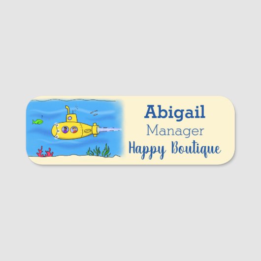 ハッピーサブマリン漫画 名札 (正面)