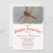 ハッピーサプライズパーティードラゴンフライ招待状 招待状 (正面)