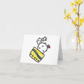 ハッピーサボテン踊り 空白の カード (黄色い花)
