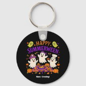 ハッピーサマーウィンハロウィン不気味サマー幽霊 キーホルダー (正面)
