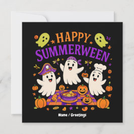 ハッピーサマーウィンハロウィン不気味サマー幽霊 招待状