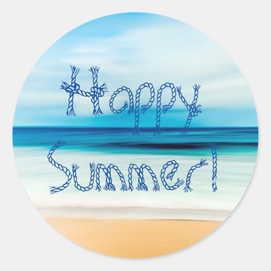 ハッピーサマーサンディ航海のビーチ海海 ラウンドシール (正面)