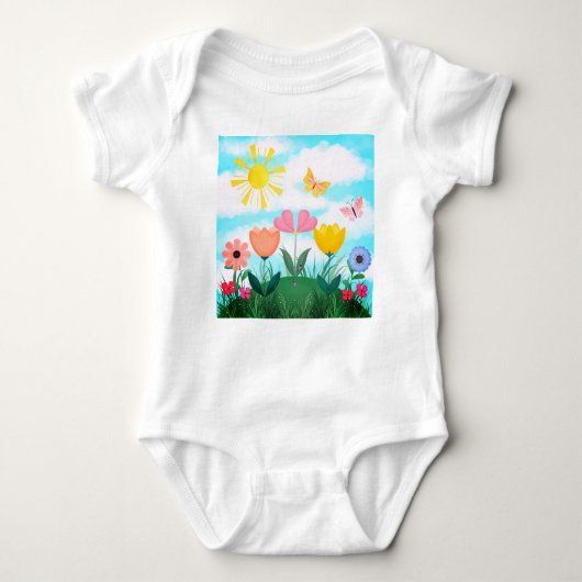 ハッピーサマーデー ベビーボディスーツ (正面)