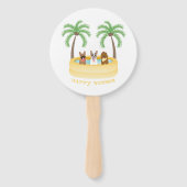 ハッピーサマードッグススイミングプール ハンドファン (裏面)