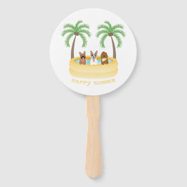 ハッピーサマードッグススイミングプール ハンドファン