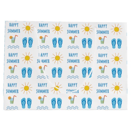 ハッピーサマーパターンラージ抱き枕 ラージペーパーバッグ (裏面)