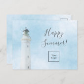 ハッピーサマーライトハウス航海のシーロゴ ポストカード (正面/裏面)