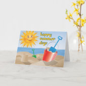 ハッピーサマー日 カード (黄色い花)