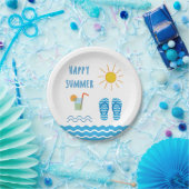 ハッピーサマー紙プレート ペーパープレート (パーティー)