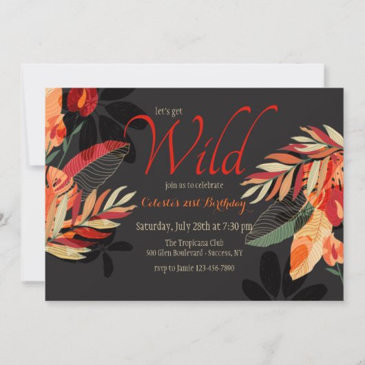 ハッピーサマー パーティー 招待状 (正面)