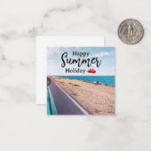 ハッピーサマー ホリデー 編集可能 ノートカード (正面/裏面インサイチュ)