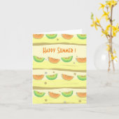 ハッピーサマー!メロングリーティングカード カード (黄色い花)