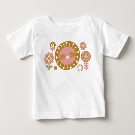ハッピーサンかわいいTシャツ ベビーTシャツ (正面)