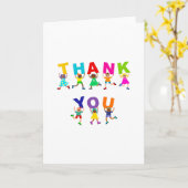 ハッピーサンキューキュートカートカートカートディヴァースキッズ文字 カード (黄色い花)