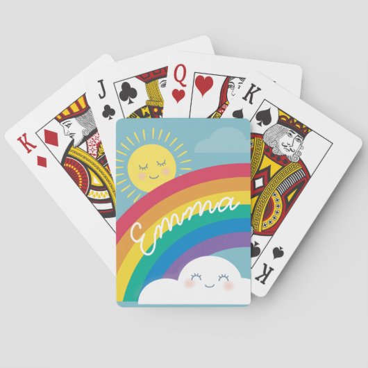 ハッピーサンキュートクラウドレインボー トランプ (裏面)