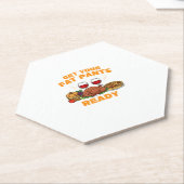 ハッピーサンクスギビングあなたの脂肪パンツ準備ができておもしろいディ ペーパーコースター (アングル)